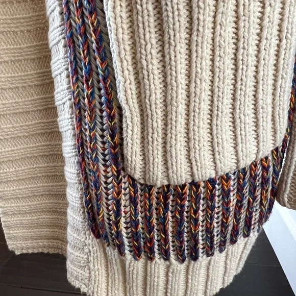 Long SWEATER w/hood - Multi-color Cotton knit - SALE! - Picture 14 of 16